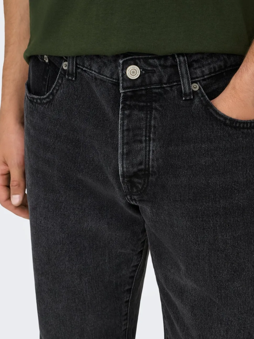ONSEDGE Middels høyt snitt Straight Fit Jeans