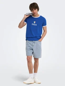 ONSFADE Middels høyt snitt Straight Fit Shorts
