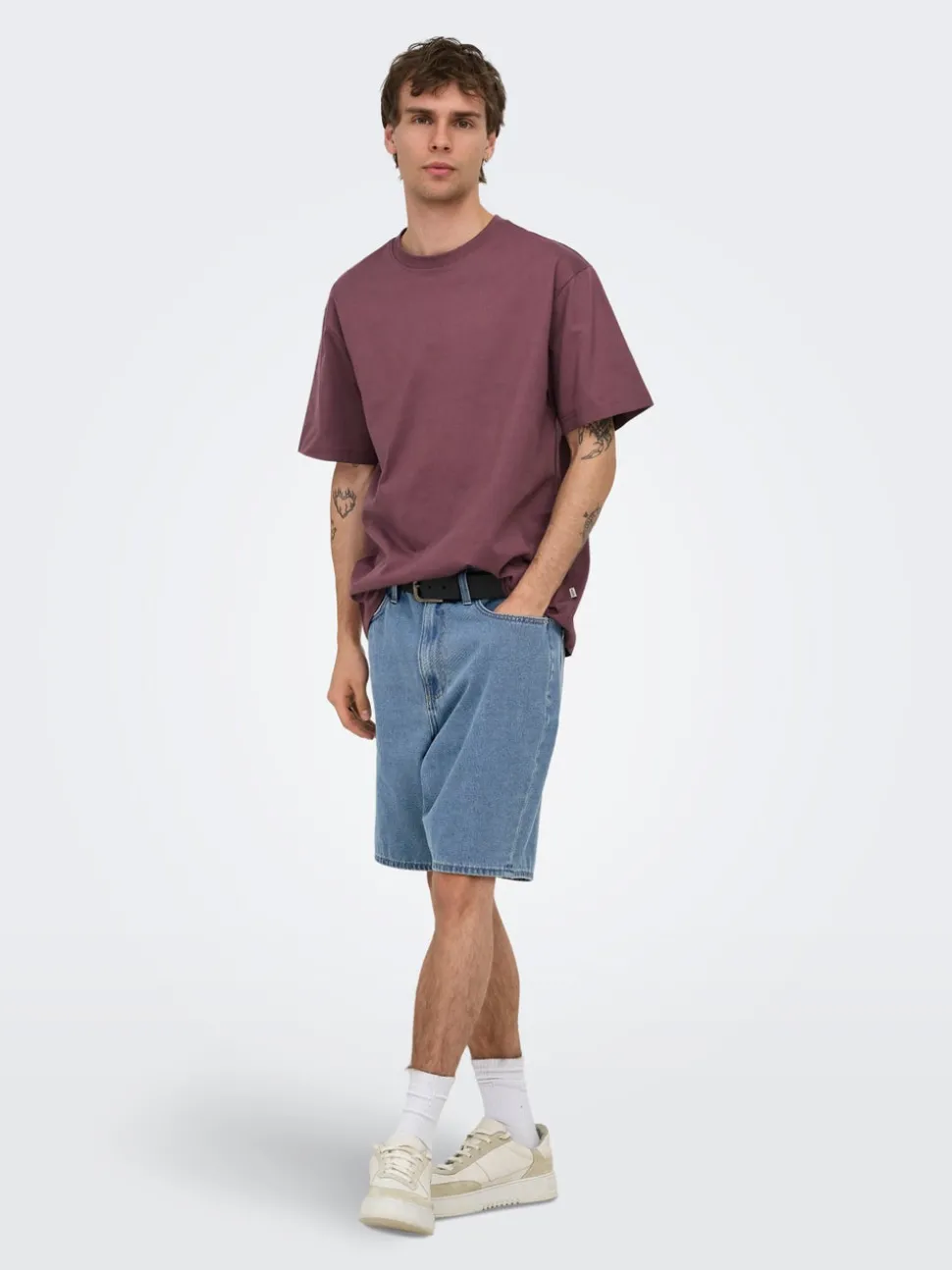 ONSFADE Middels høyt snitt Straight Fit Shorts