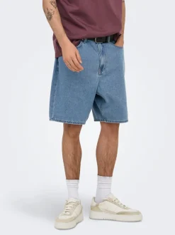 ONSFADE Middels høyt snitt Straight Fit Shorts