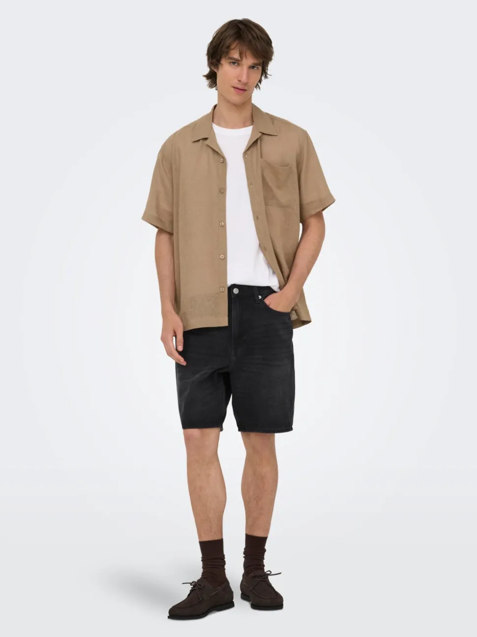 ONSFADE Middels høyt snitt Straight Fit Shorts