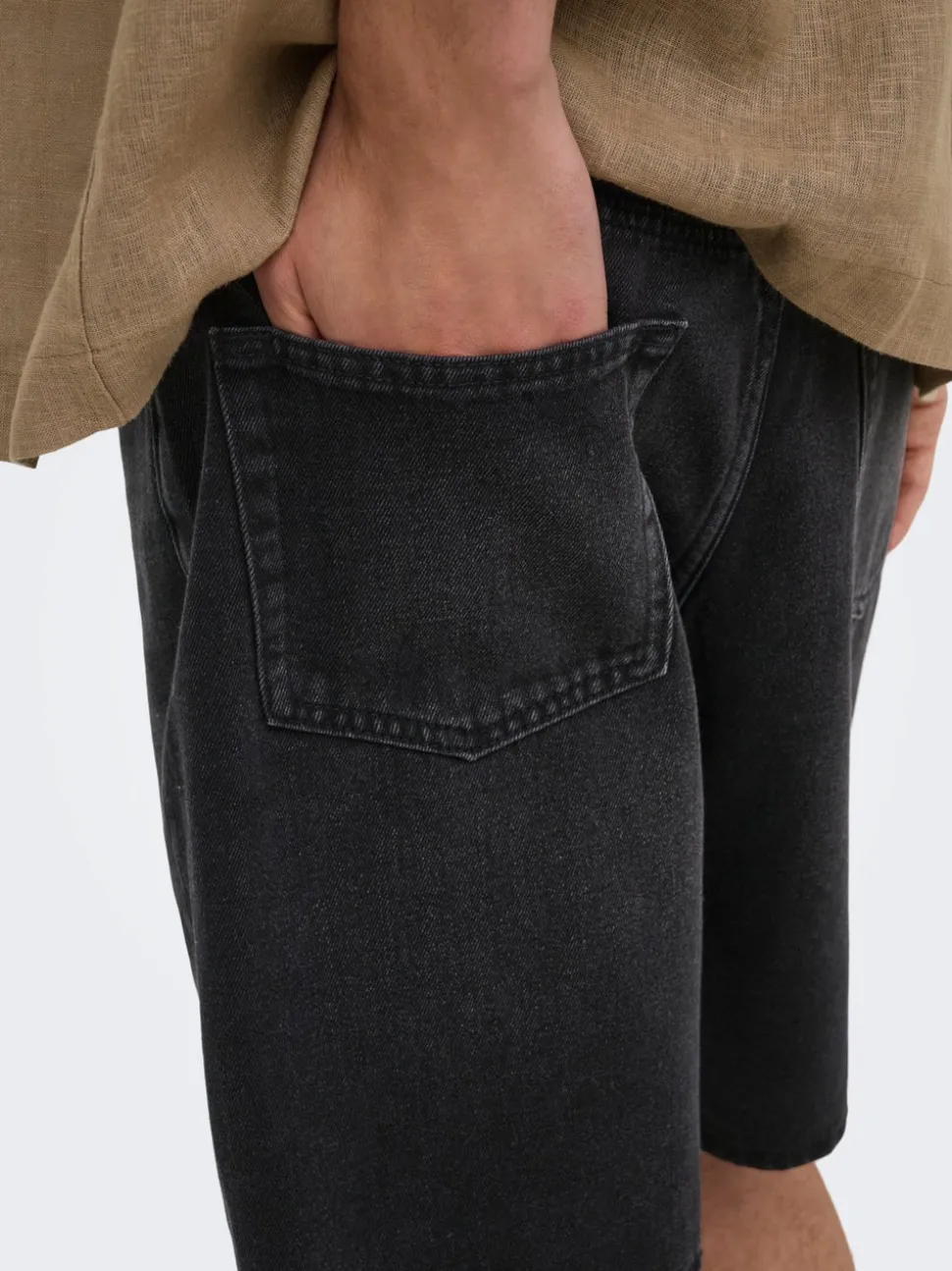 ONSFADE Middels høyt snitt Straight Fit Shorts