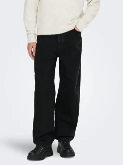 ONSFIVE Middels høyt snitt Baggy Fit Jeans