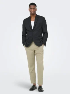ONSLEO Tapered Fit - Cropped Lin Chinobukse