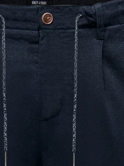 ONSLEO Tapered Fit - Cropped Lin Chinobukse