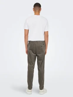 ONSLINUS Cordfløyelsbukser med tapered fit