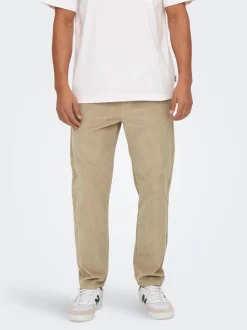 ONSLINUS Cordfløyelsbukser med tapered fit