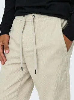 ONSLINUS Cordfløyelsbukser med tapered fit