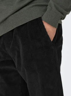 ONSLINUS Cordfløyelsbukser med tapered fit