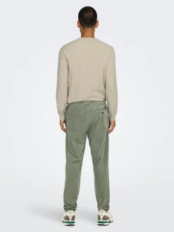 ONSLINUS Cordfløyelsbukser med tapered fit