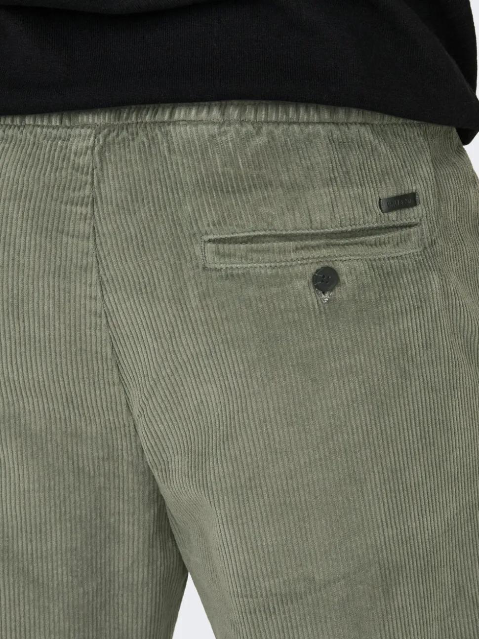ONSLINUS Cordfløyelsbukser med tapered fit