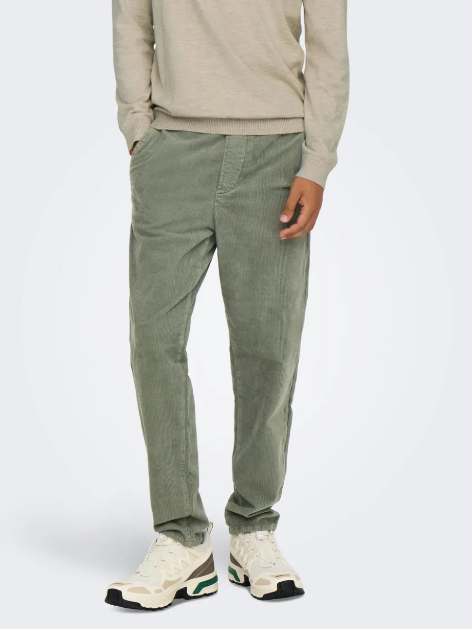 ONSLINUS Cordfløyelsbukser med tapered fit