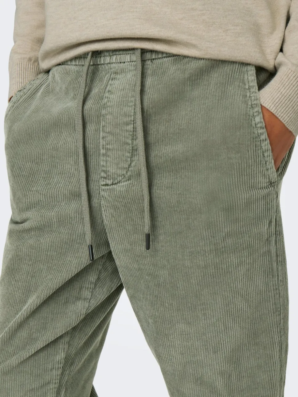 ONSLINUS Cordfløyelsbukser med tapered fit