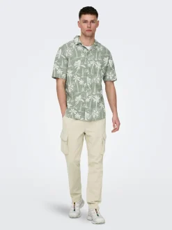 ONSLINUS Tapered Fit Lin Cargobukse
