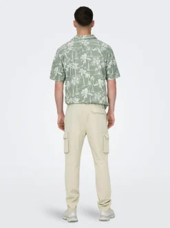 ONSLINUS Tapered Fit Lin Cargobukse