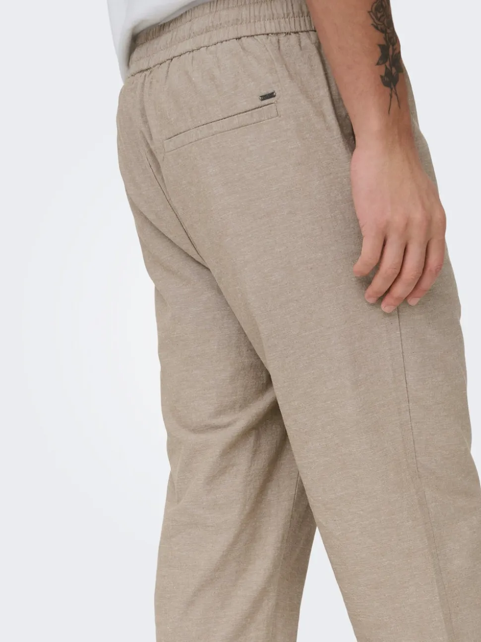 ONSLINUS Tapered Fit Lin Joggebukse