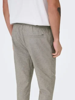 ONSLINUS Tapered Fit Lin Joggebukse