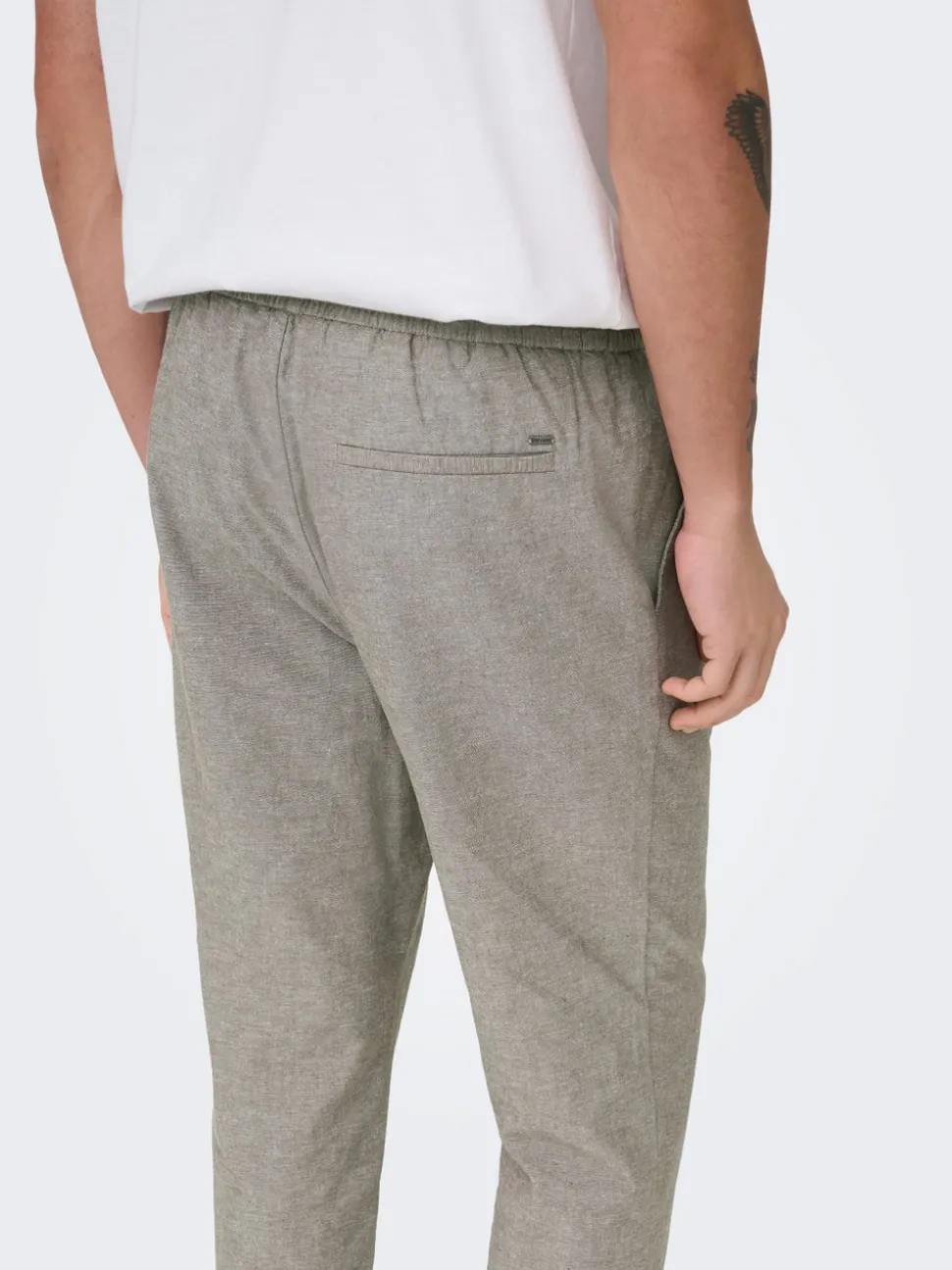 ONSLINUS Tapered Fit Lin Joggebukse