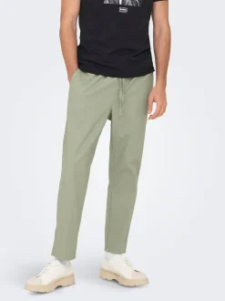 ONSLINUS Tapered Fit Lin Joggebukse