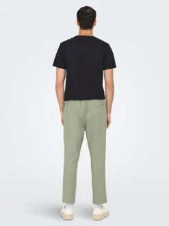 ONSLINUS Tapered Fit Lin Joggebukse