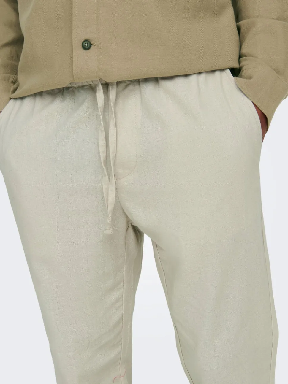 ONSLINUS Tapered Fit Lin Joggebukse
