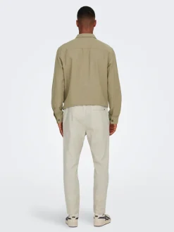 ONSLINUS Tapered Fit Lin Joggebukse
