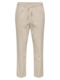 ONSLINUS Tapered Fit Lin Joggebukse