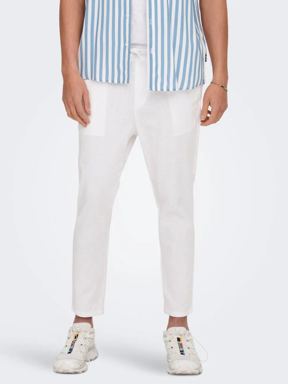 ONSLINUS Tapered Fit Lin Joggebukse