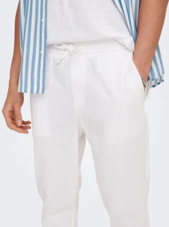 ONSLINUS Tapered Fit Lin Joggebukse