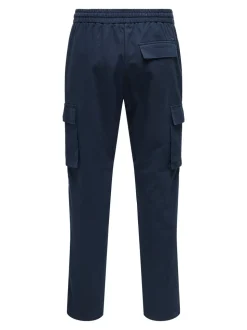 ONSLINUS Tapered Fit Lin Cargobukse