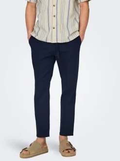 ONSLINUS Tapered Fit Lin Joggebukse