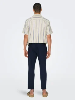ONSLINUS Tapered Fit Lin Joggebukse
