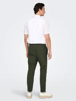 ONSLINUS Tapered Fit Lin Joggebukse