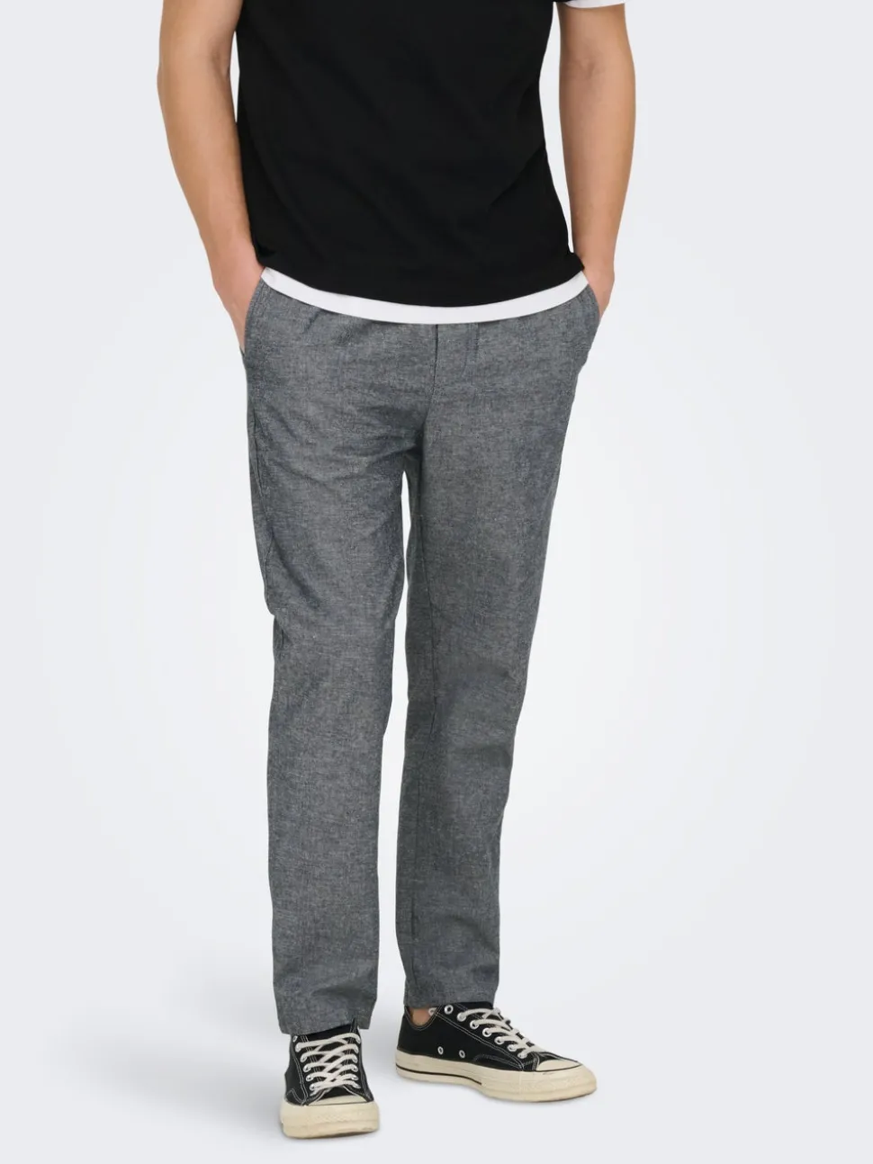 ONSLINUS Tapered Fit Lin Joggebukse