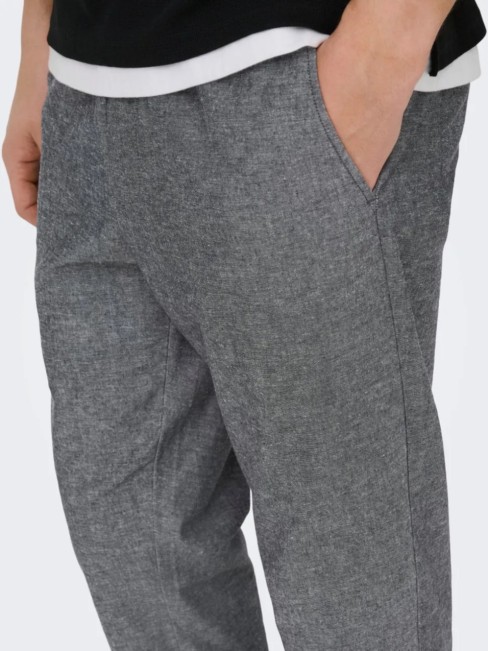 ONSLINUS Tapered Fit Lin Joggebukse