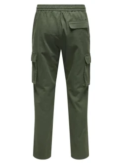 ONSLINUS Tapered Fit Lin Cargobukse