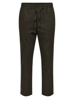 ONSLINUS Tapered Fit Lin Joggebukse