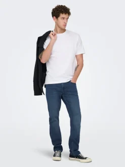 ONSLOOM Middels høyt snitt Slim Fit Jeans