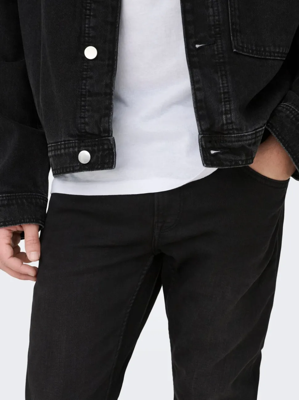 ONSLOOM Middels høyt snitt Slim Fit Jeans
