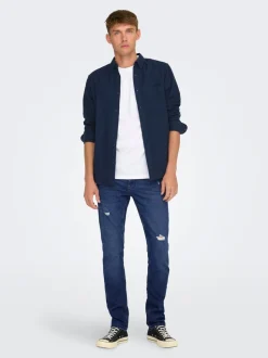 ONSLOOM Middels høyt snitt Slim Fit Jeans