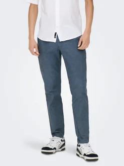 ONSMARK Tapered Fit Lin Chinobukse
