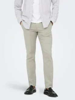 ONSMARK Tapered Fit Lin Chinobukse
