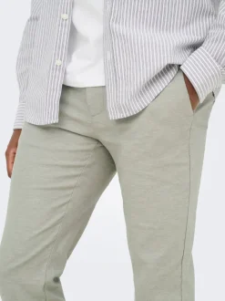 ONSMARK Tapered Fit Lin Chinobukse