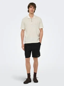 ONSMOON Strikket poloskjorte