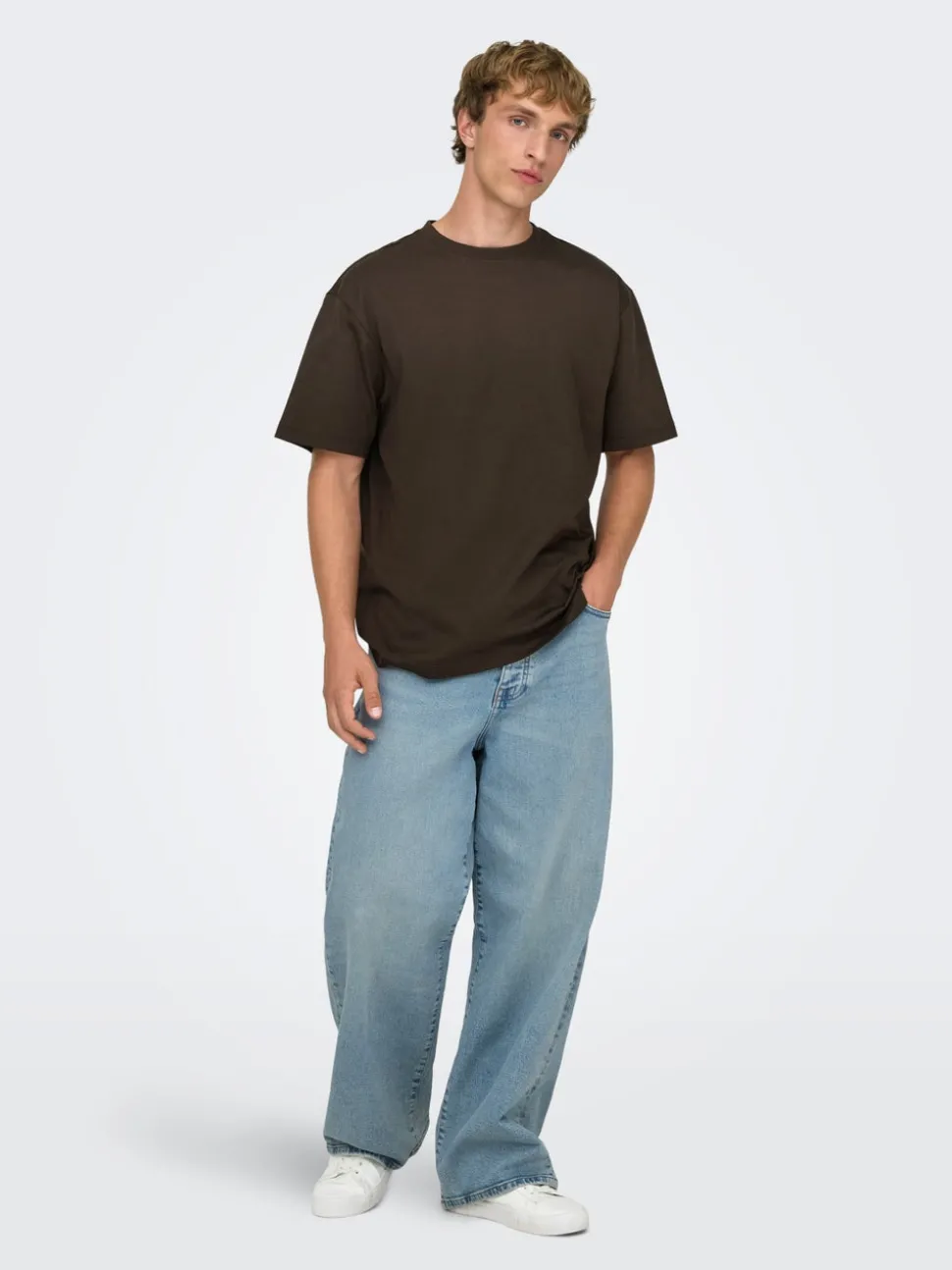 ONSREMI Middels høyt snitt Wide Leg Fit Stretch Jeans