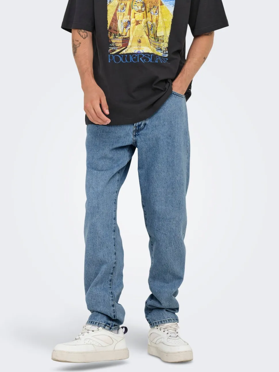 ONSTYE Høyt snitt Tapered Fit Jeans