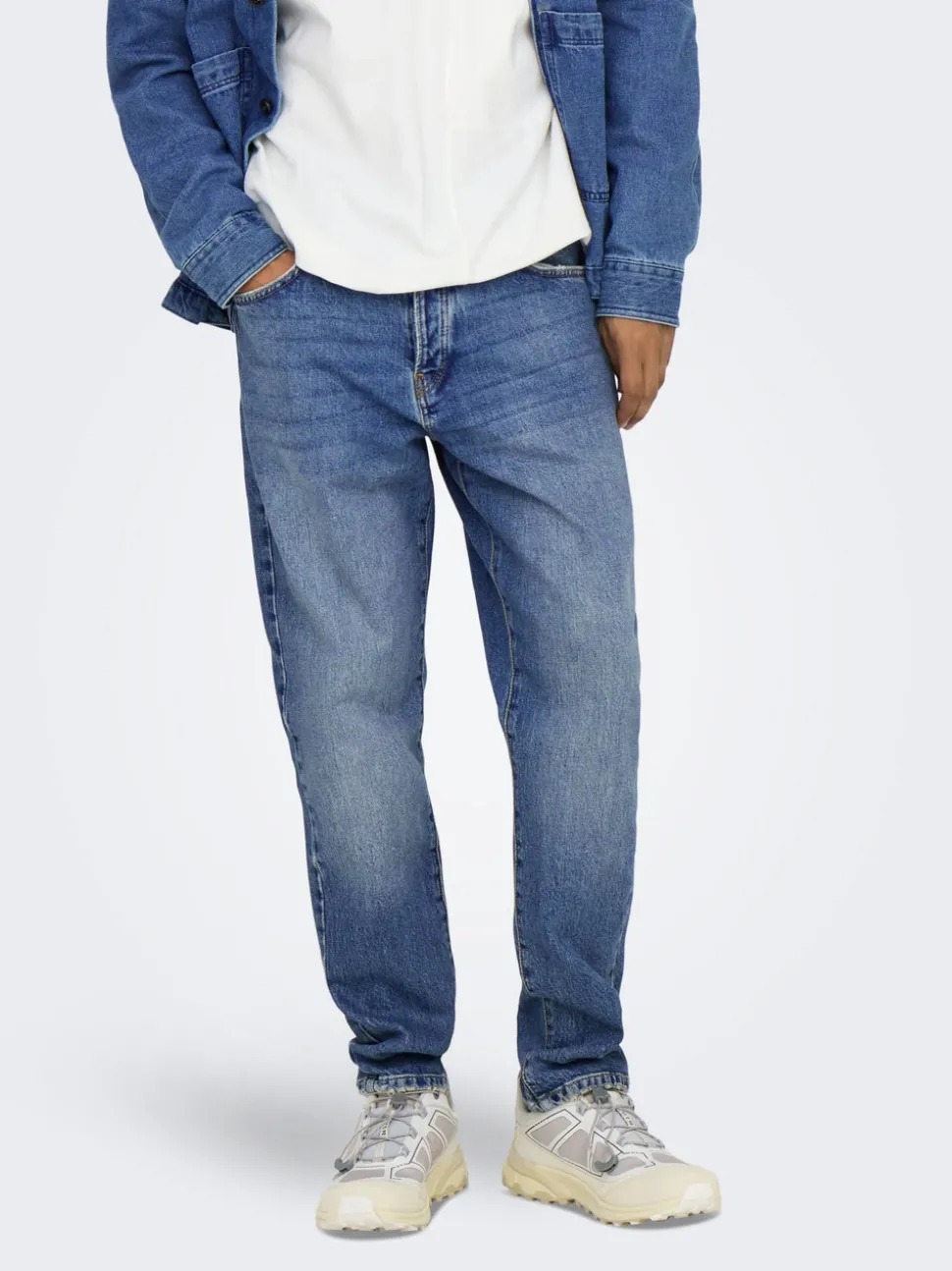 ONSYOKE Middels høy midje Cropped Fit Jeans