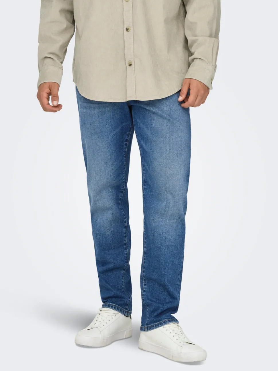ONSYOKE Middels høyt snitt Tapered Fit Stretch Jeans