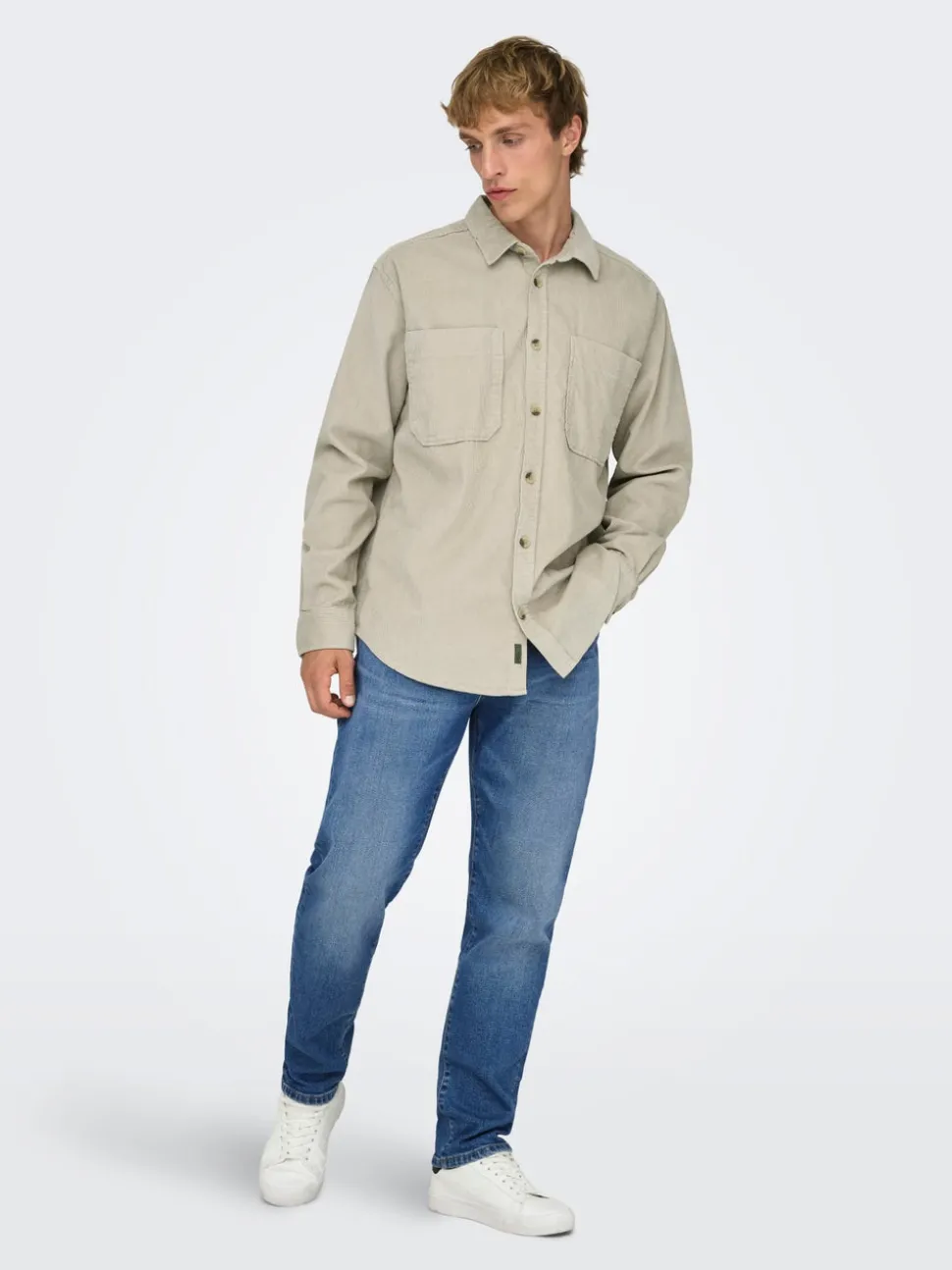 ONSYOKE Middels høyt snitt Tapered Fit Stretch Jeans