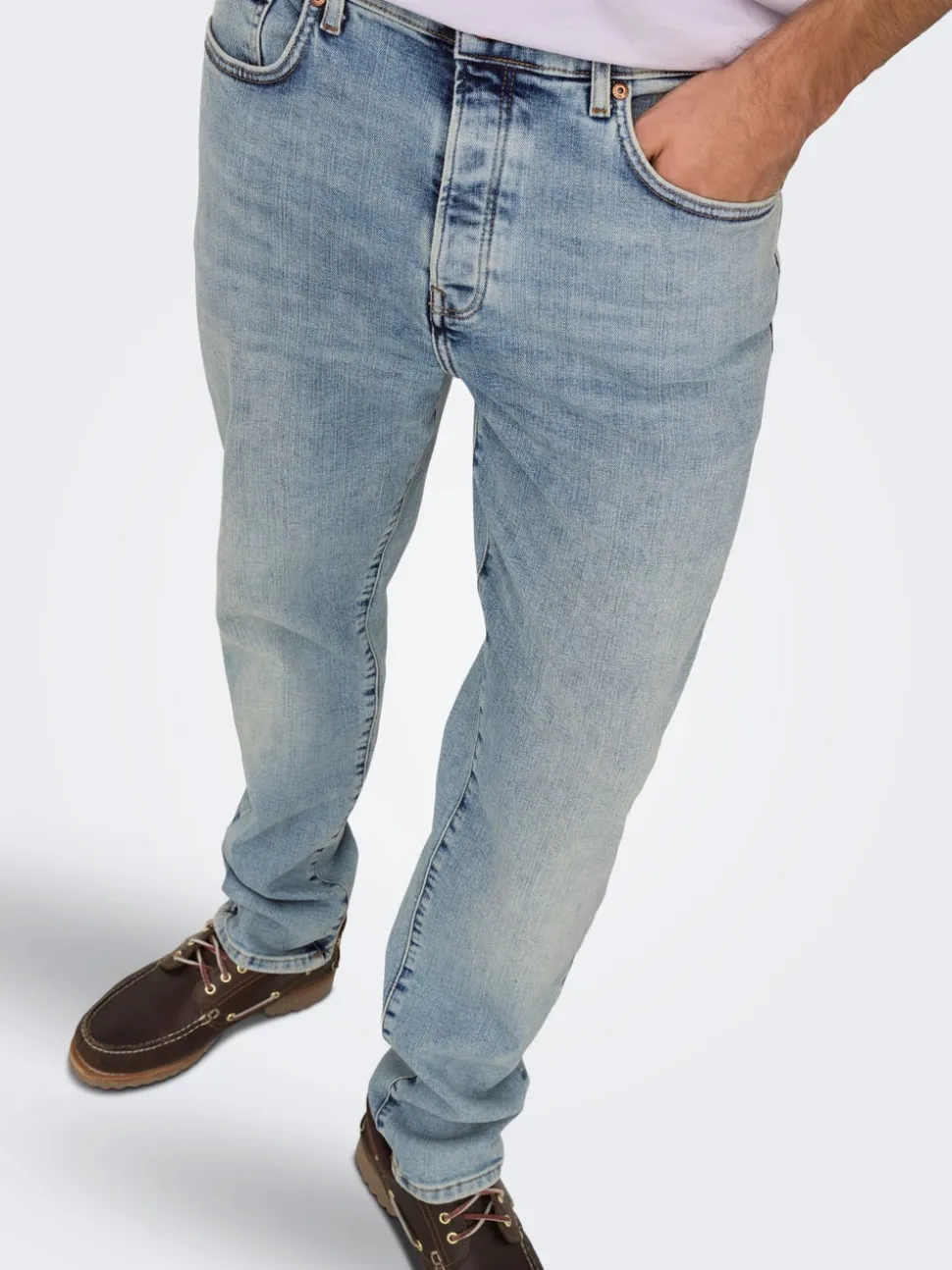 ONSYOKE Middels høyt snitt Tapered Fit Jeans